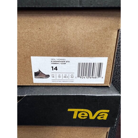 TEVA Men\'s Grandview GORE-TEX Hiking Boot Chocolate Chip New Sz. 14 US